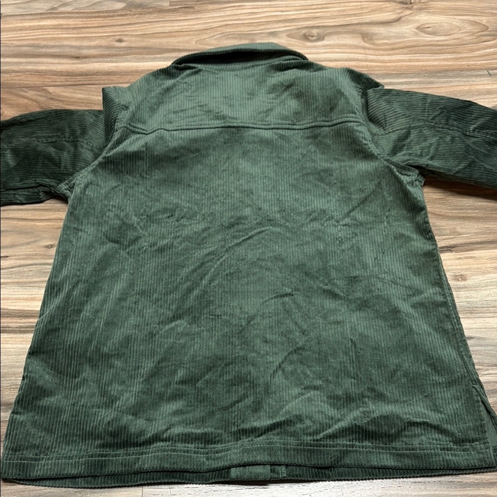 Appleseeds Jacket Womans M Petites Green Corduroy Casual Shacket Button Up NWT - Picture 10 of 10